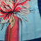 Classic women's scarf - blue and red - 2/2