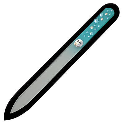 Glass nail file with Swarovski crystals - violet - 2