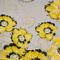 Small neckerchief - grey and yellow with floral print - 2/2