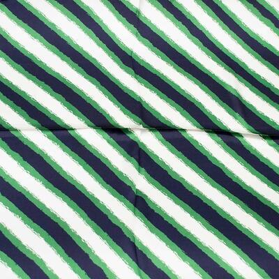 Small neckerchief - green and beige with stripes - 2