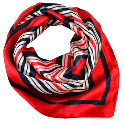 Jewelry scarf Stewardess - red and blue - 2