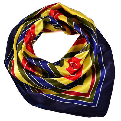 Šátek s bižuterií Letuška - modrožlutý - 2