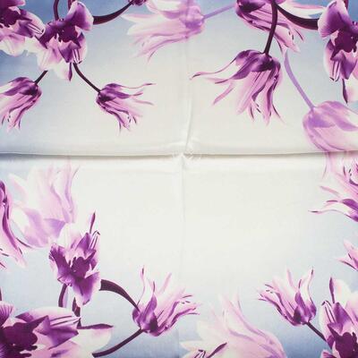 Small neckerchief - violet and white - 2