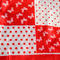 Square scarf - red and white - 2/2