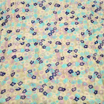 Summer snood 69tl004-14.35 - beige with flowers - 2
