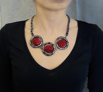Necklace - red - 2