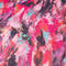 Classic women's scarf - red and pink with floral print - 3/3
