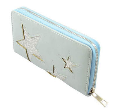 Peněženka pen03-31 - bledě modrá s hvězdičkami - 3